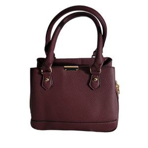 𝅺WOMENS FAUX Leather Burgundy Handle Bag by KK Xiu